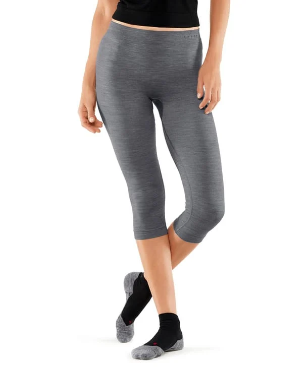 Falke Wool-Tech Light Women 3/4 Tights – Grey Heather