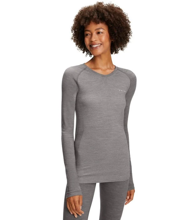 Falke Wool-Tech Light Women Long Sleeved Shirt – Grey Heather
