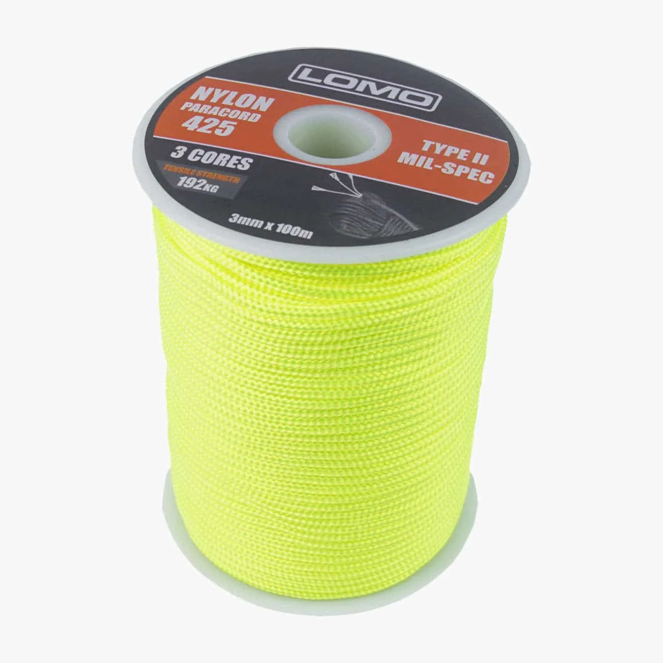 3mm Nylon Paracord 100m Reel – Yellow