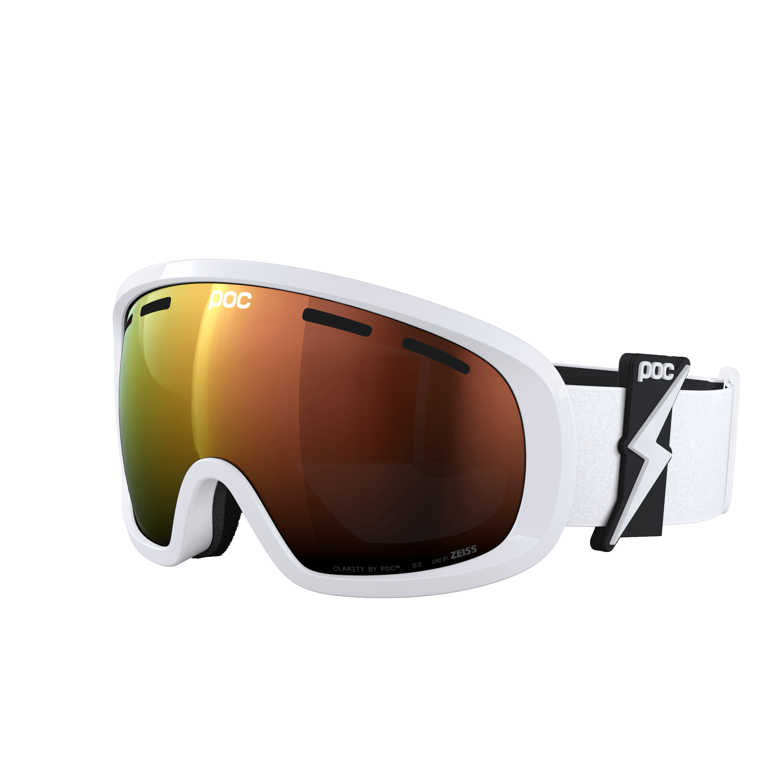 POC Fovea Mid Blixten White/Partially Sunny Orange