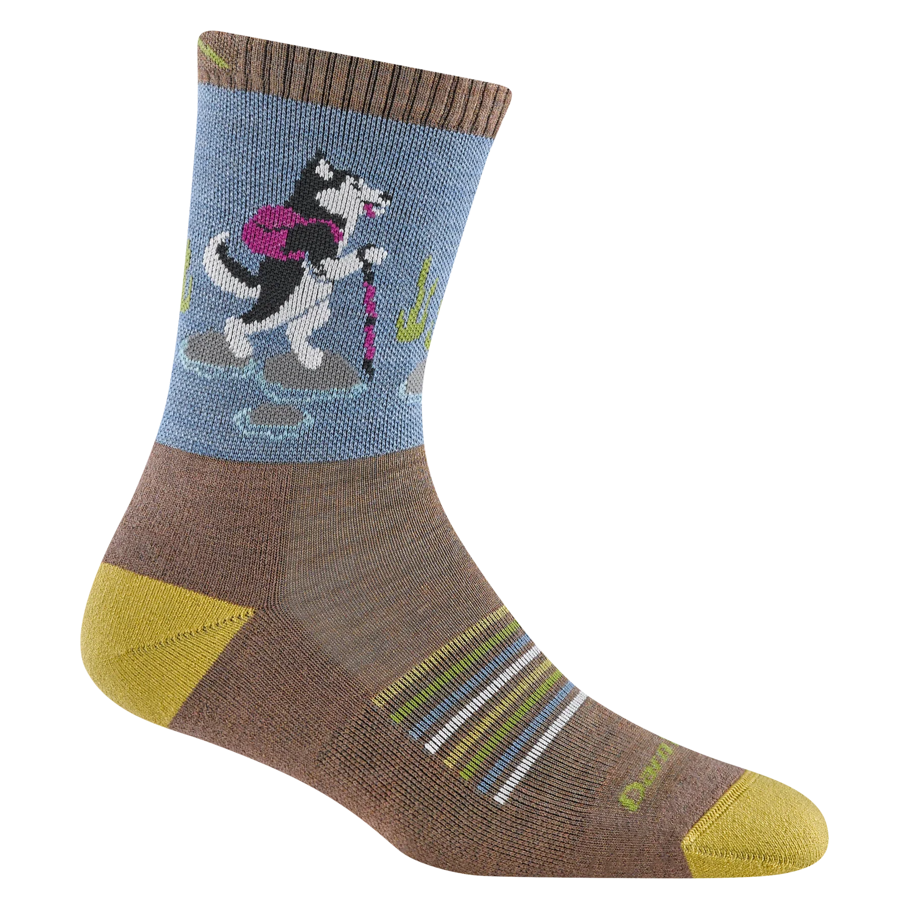 Darn Tough Womens Critter Club Micro Crew Lightweight Hiking Sock