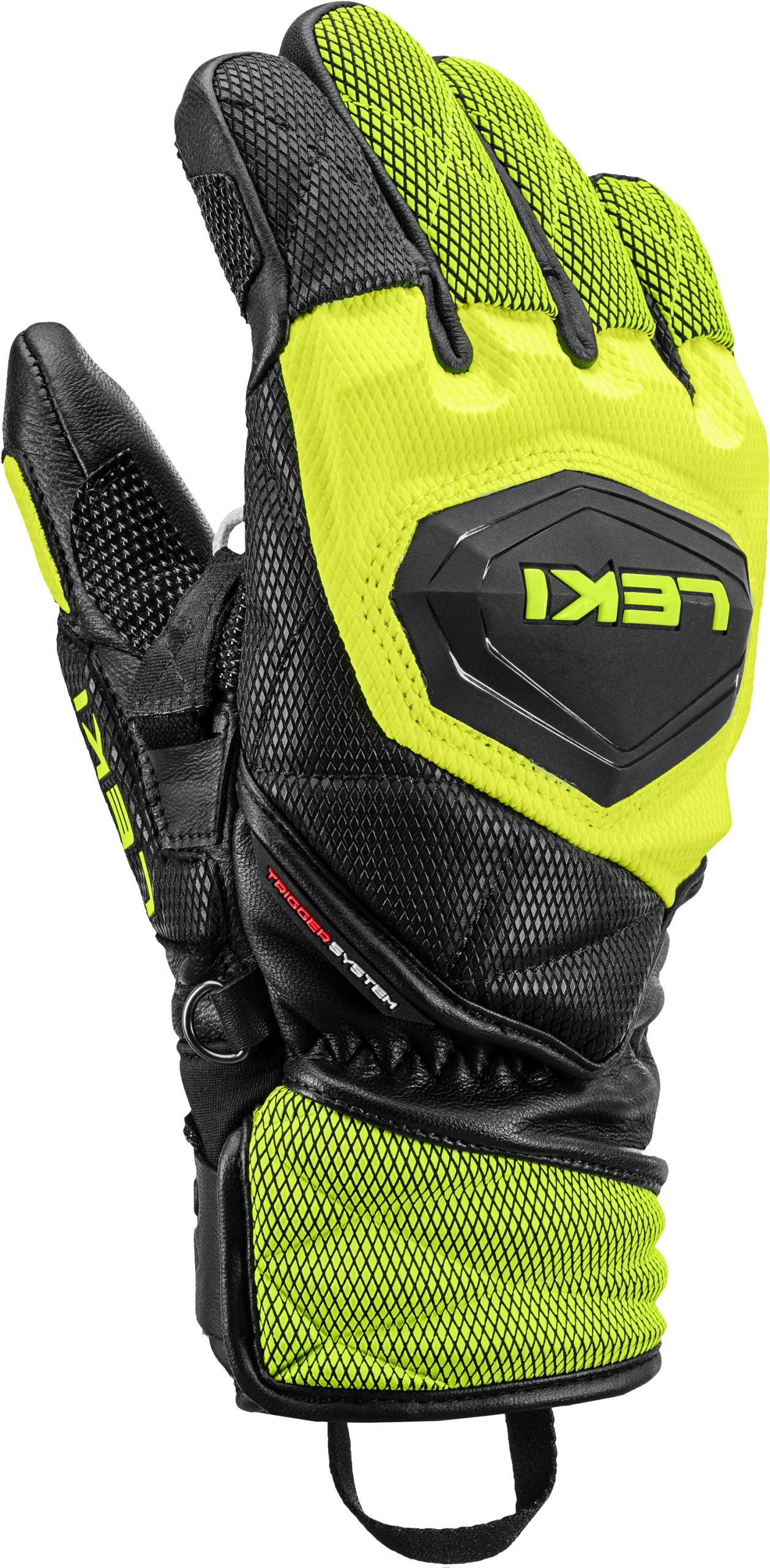 Leki WCR Venom 3D Junior Ski Glove – Black Ice Lemon