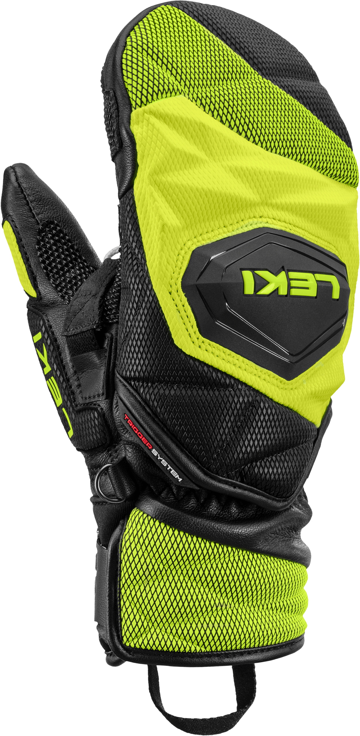 Leki WCR Venom 3D Junior Ski Mitten – Black Ice Lemon