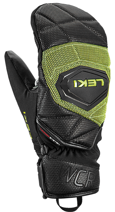 Leki WCR Coach 3D Junior Ski Mitten – Black Ice Lemon
