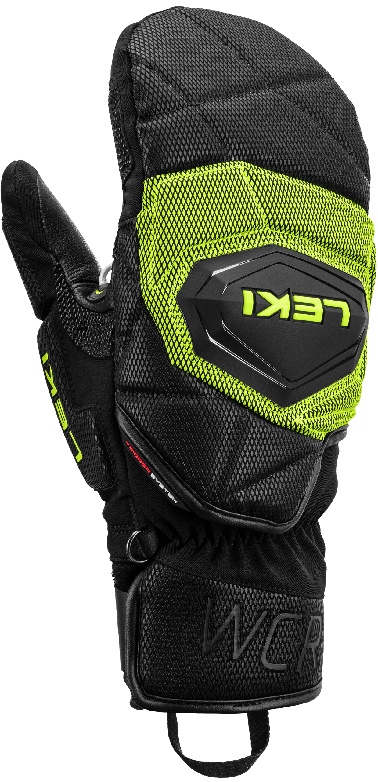 Leki WCR COACH 3D Ski Mitten Black Ice Lemon