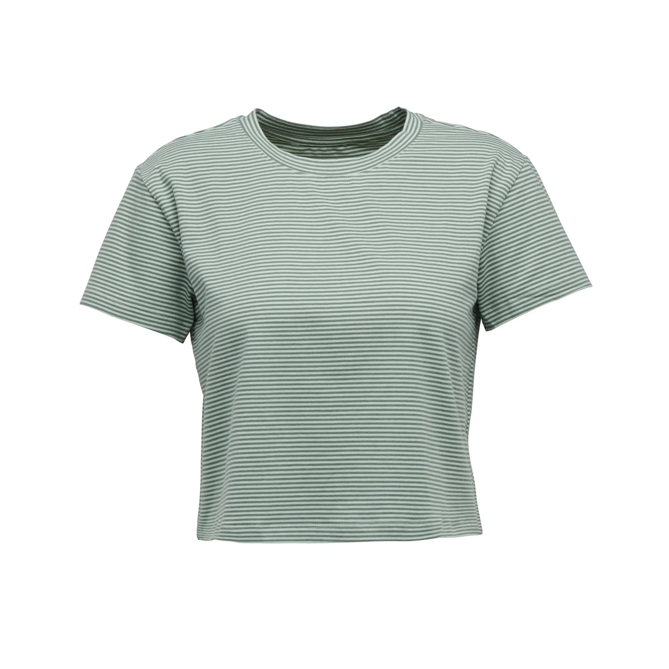 Black Diamond Stripe Crop SS Tee - Women's