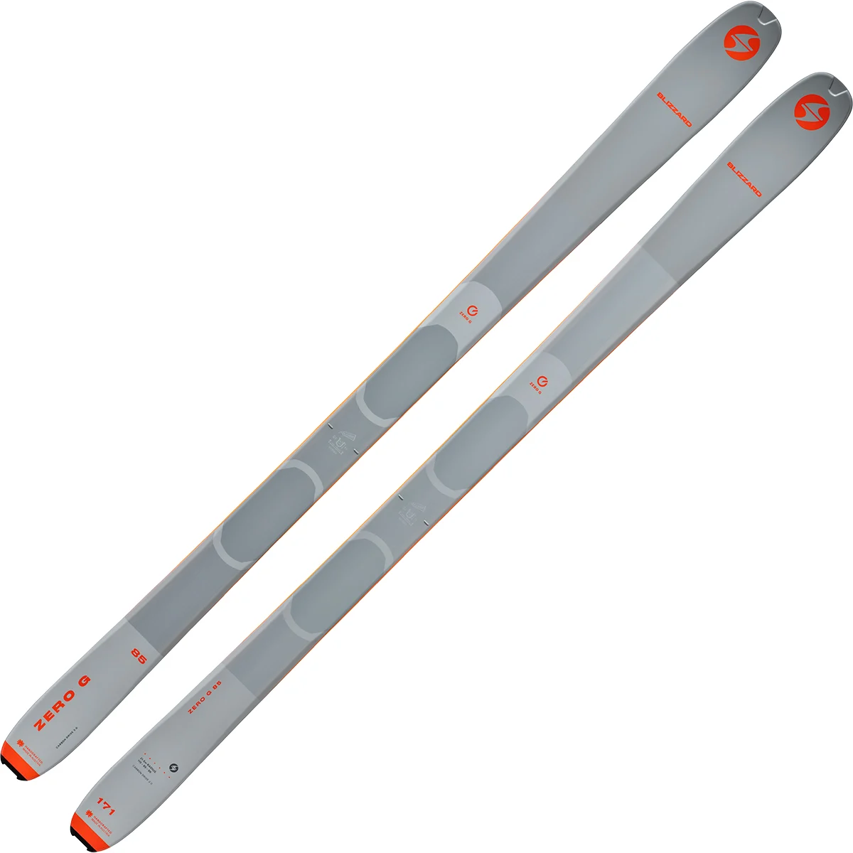 BLIZZARD ZERO G 085 COOL GREY ORANGE  - Ski touring