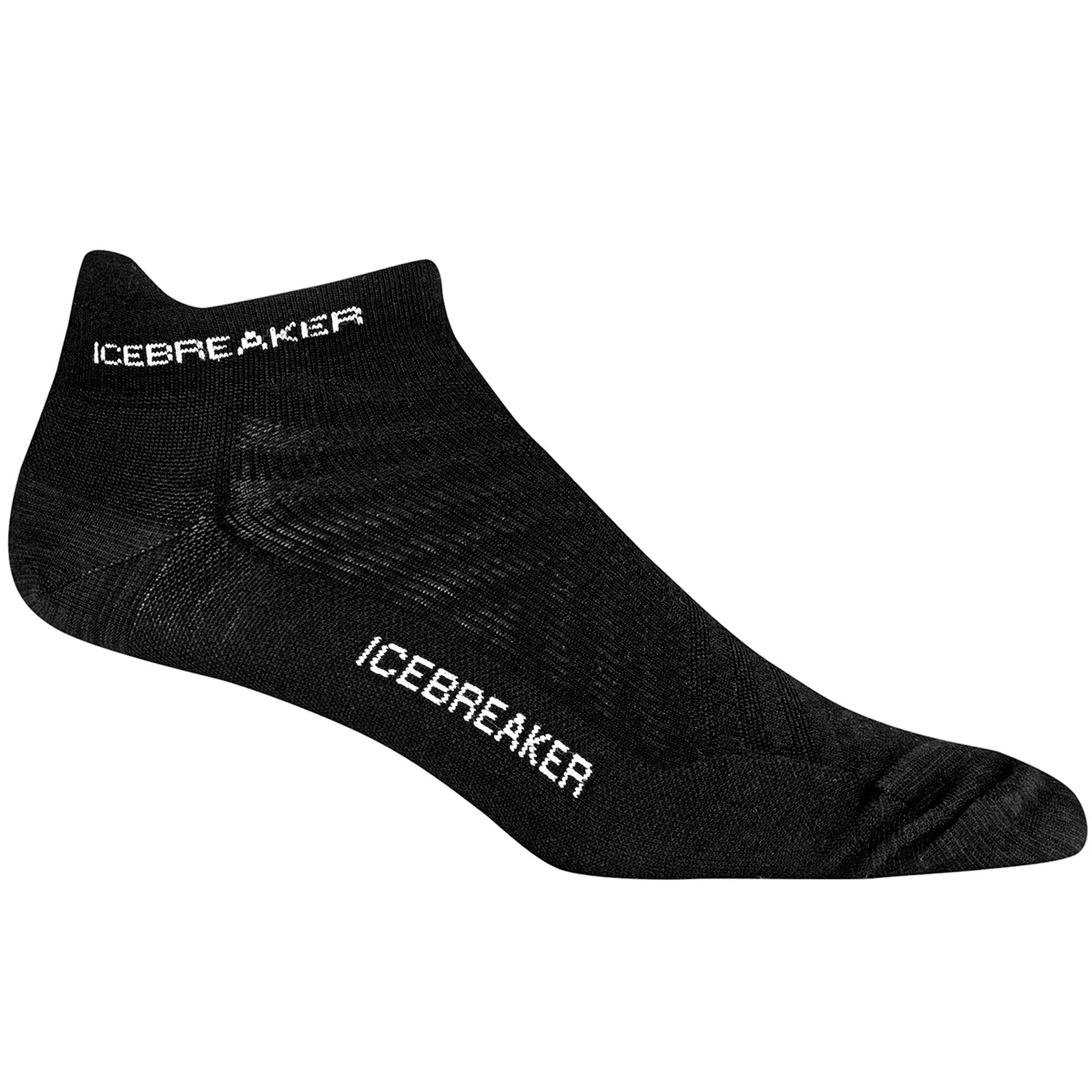 ICEBREAKER M RUN+ ULTRALIGHT MICRO BLACK/SNOW  - Running socks