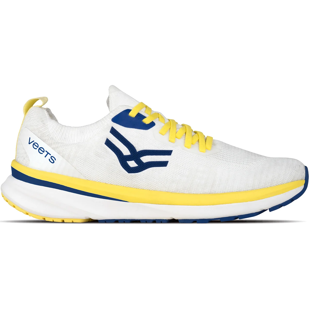 VEETS TRANSITION KNIT MIF1 BLANC/BLEU/JAUNE  - Running shoe
