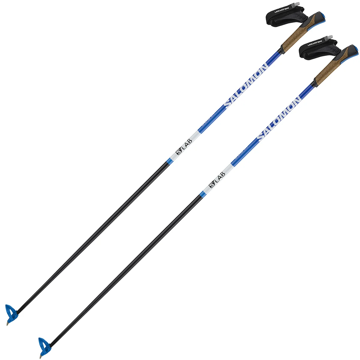 SALOMON S/LAB CARBON JR CLICK Unicolore  - Cross-country ski poles