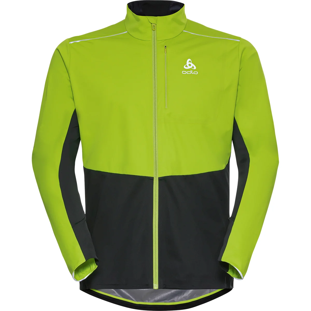 ODLO LANGNES NAUTICAL JACKET LIME GREEN - BLACK  - Cross-country ski jacket