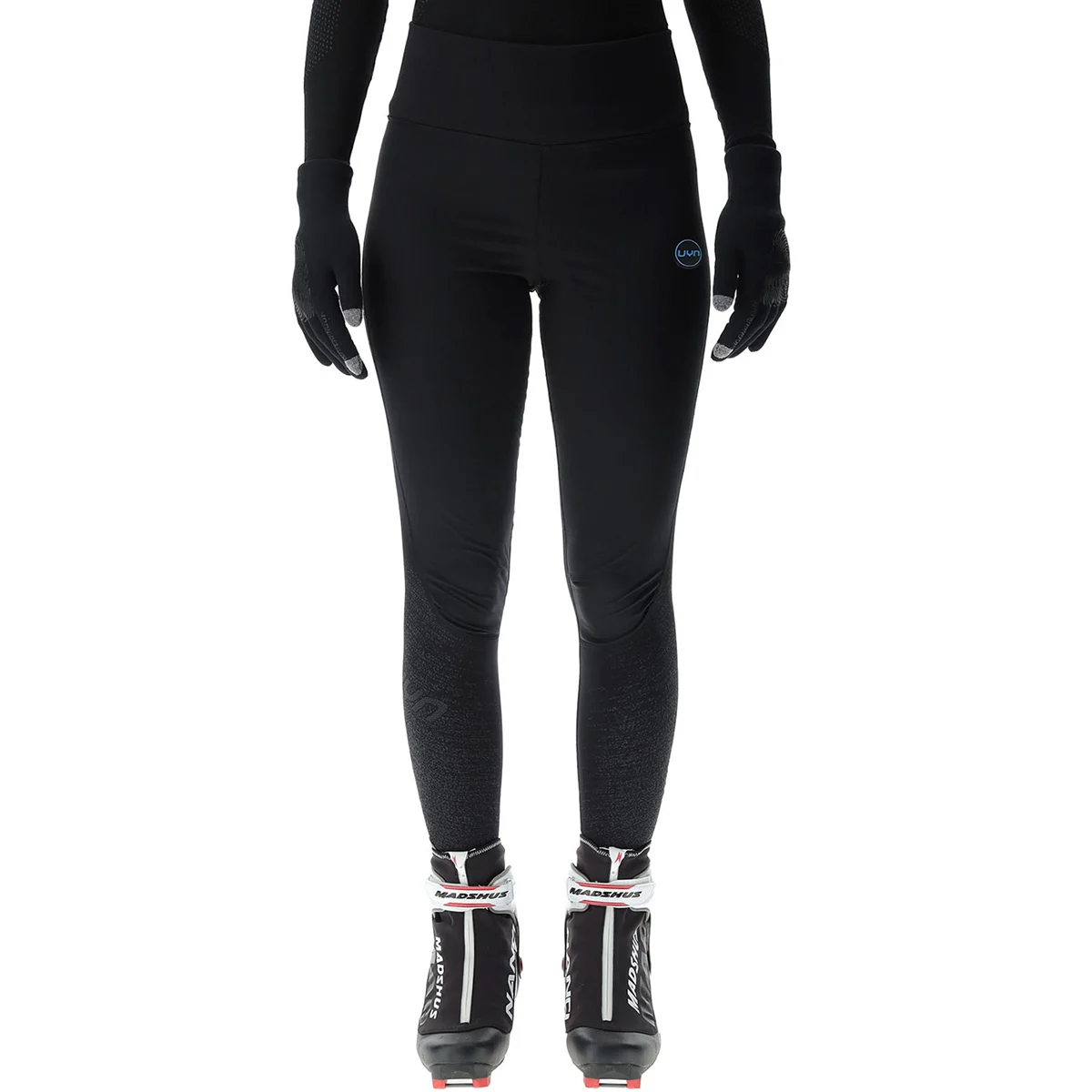 UYN W CROSS COUNTRY SKIING WIND PANT LONG BLACK/CLOUD  - Cross-country ski trousers