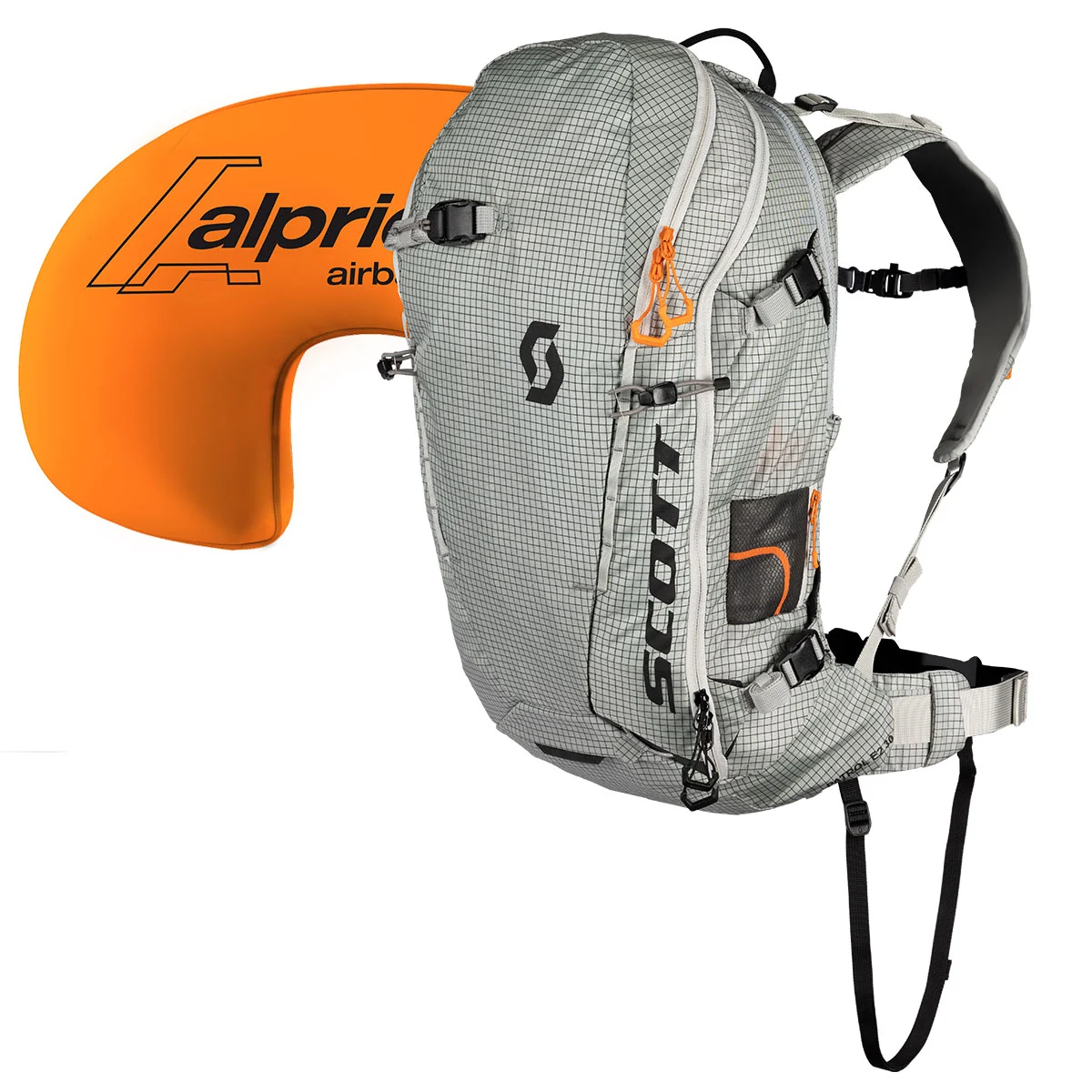 SCOTT PACK PATROL E2 30 KIT LIGHT GREY/BLACK  - Airbag backpack