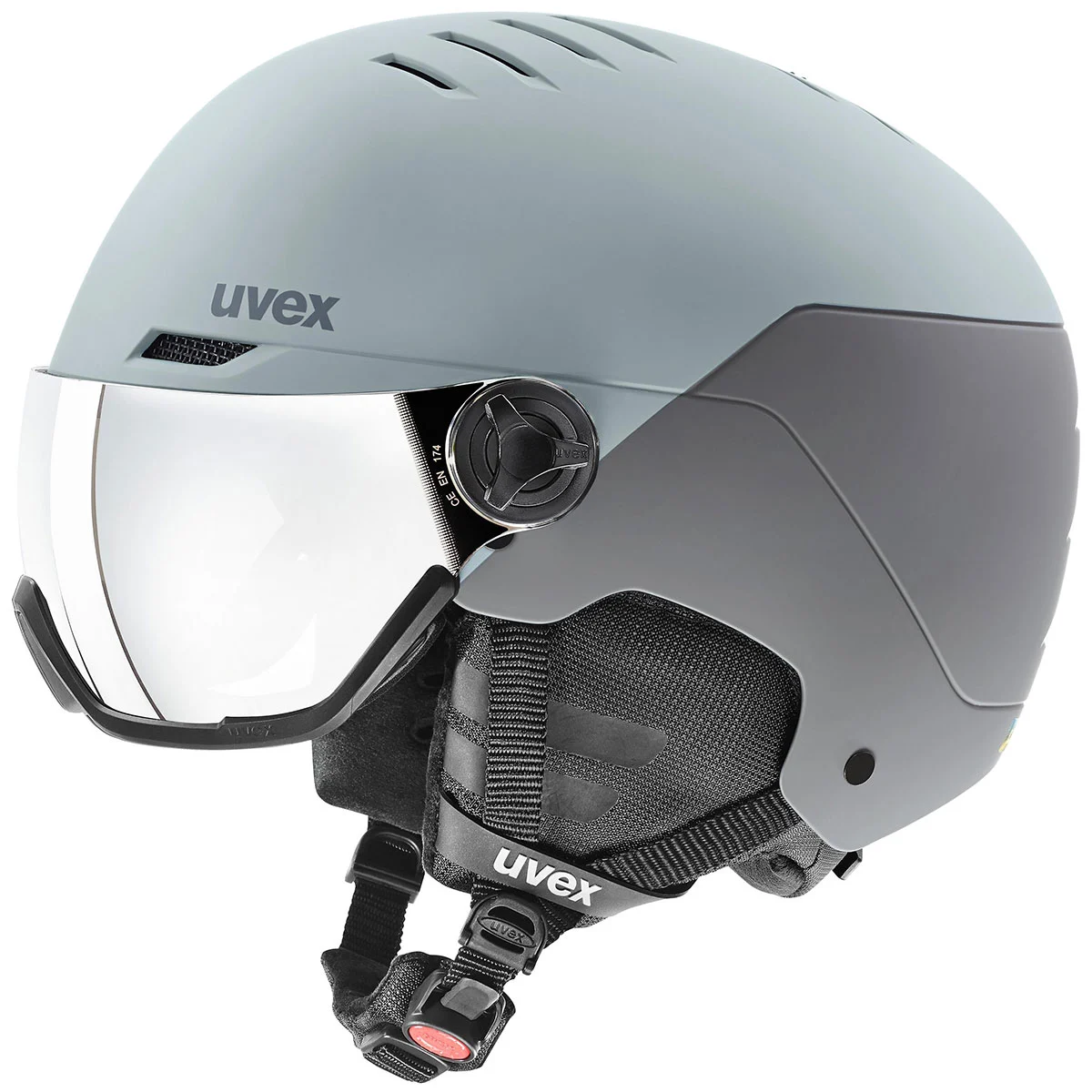 UVEX WANTED VISOR GLACIER RHINO MAT  - Ski helmet