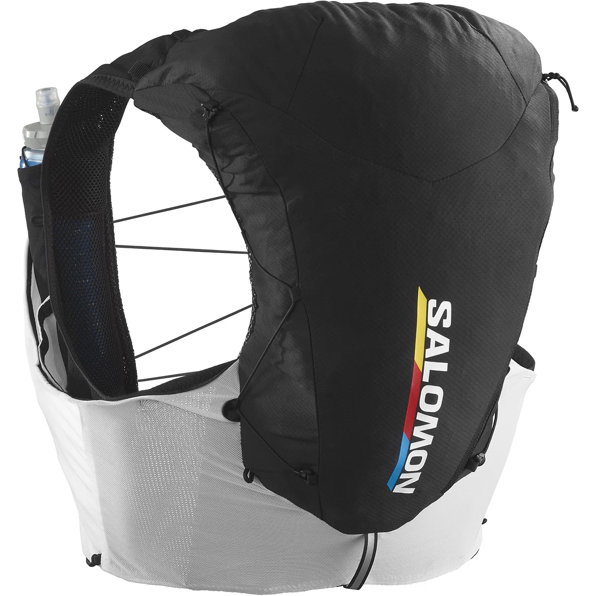SALOMON ADV SKIN 12 RACE FLAG BLACK/WHITE  - Trail running bag