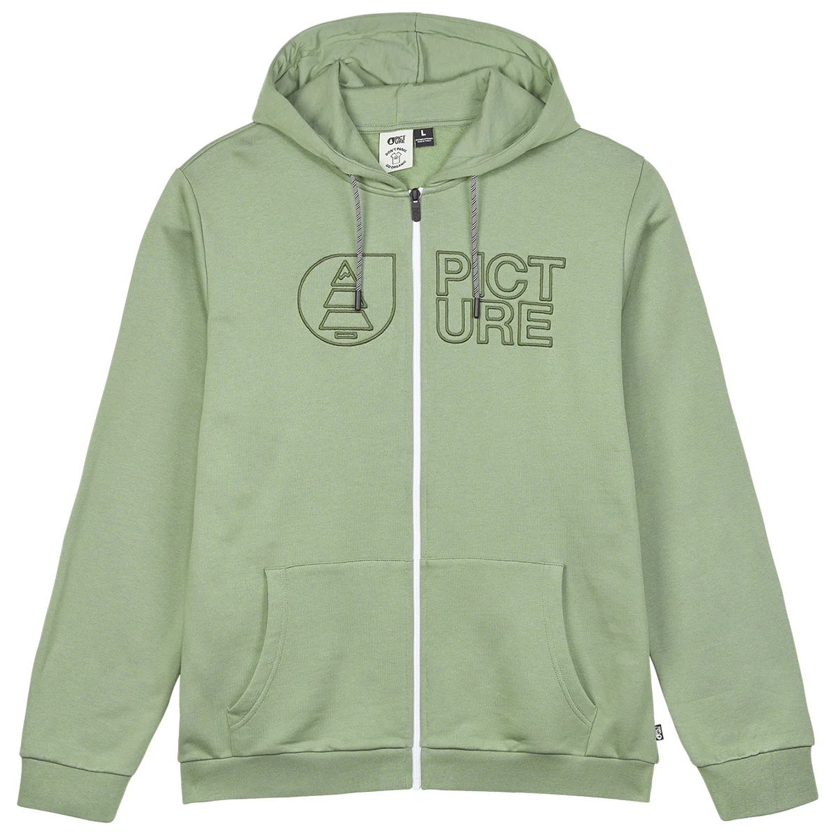 PICTURE BASEMENT ZIP HOODIE M GREEN SPRAY  - Sweatshirt