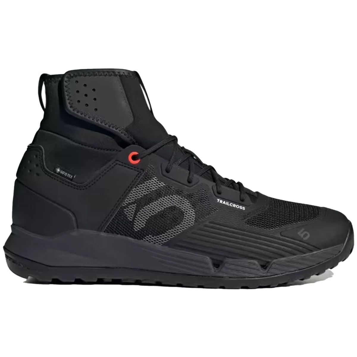FIVE TEN 5.10 TRAILCROSS GORE-TEX CORE CORE BLACK/GREY THREE/SOLAR RED  - Clipless mountain bike shoe