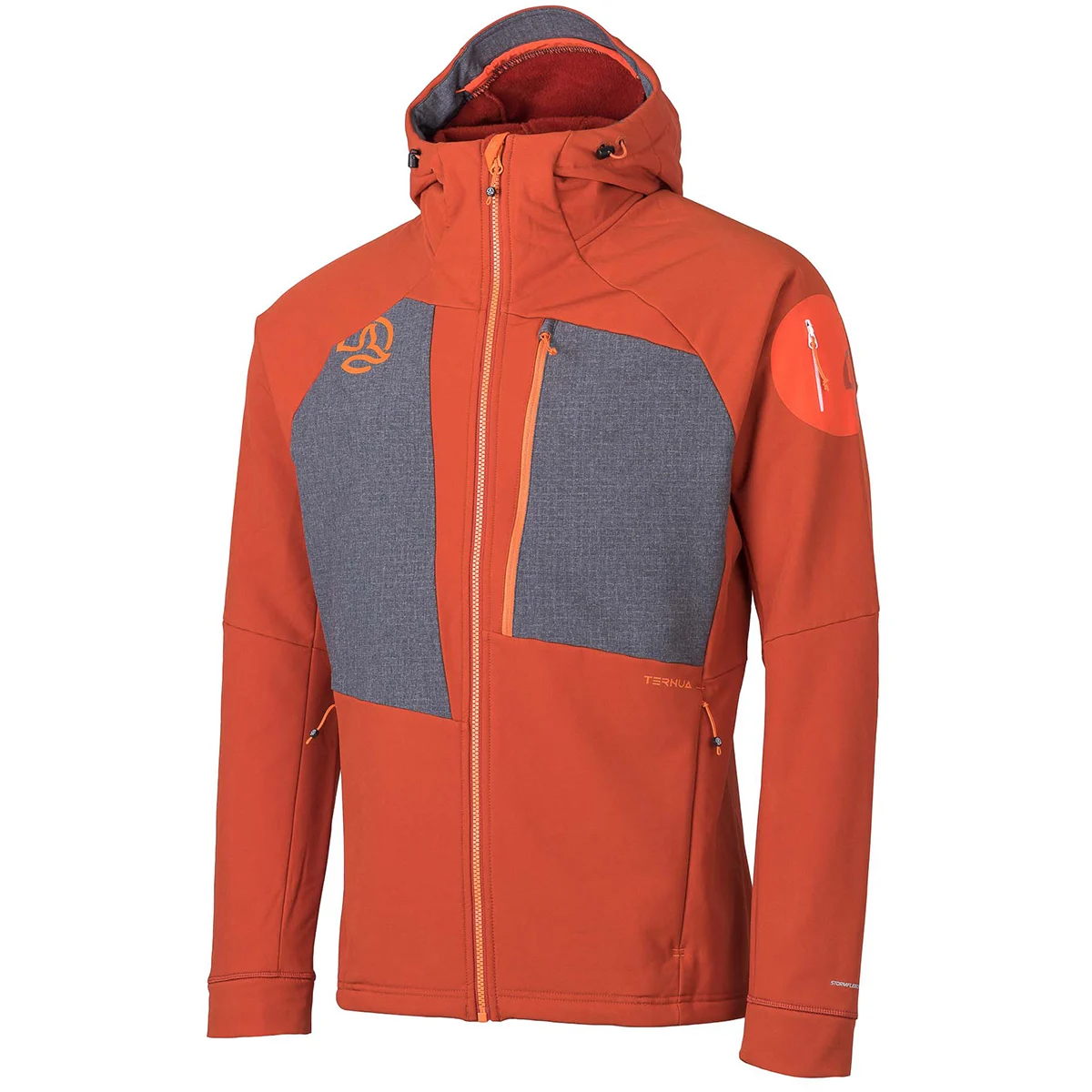 TERNUA LEKKO HARD HOOD 2.0 JACKET M DEEP GINGER  - Softshell hiking jacket