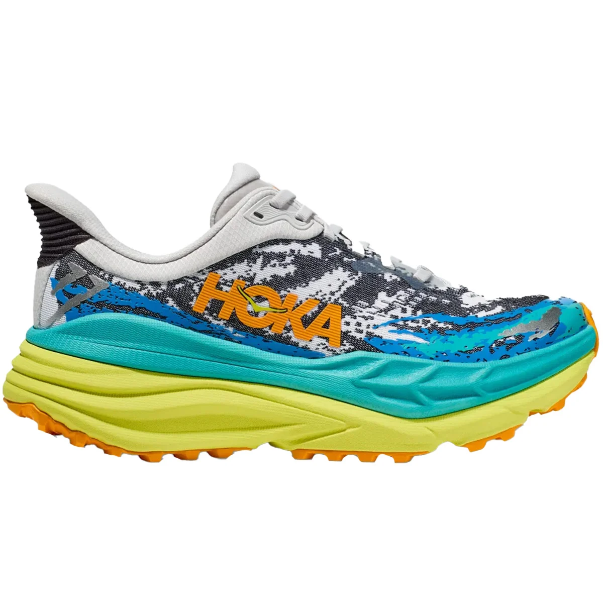 HOKA ONE ONE STINSON 7 WHITE / EVENING PRIMROSE  - Trail running shoes