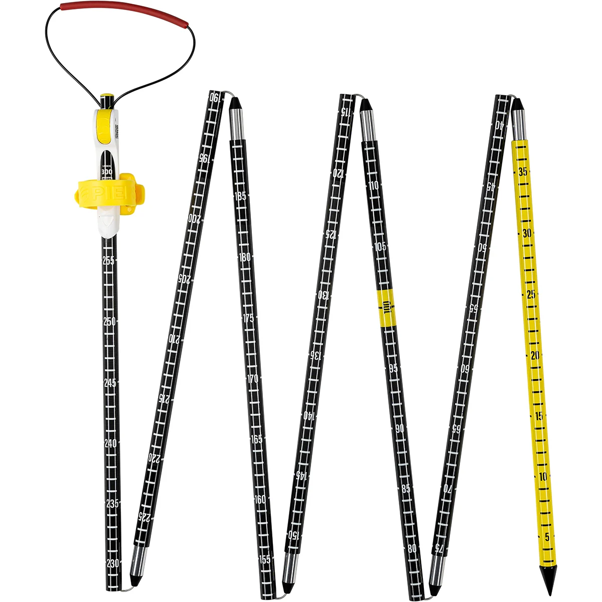 PIEPS CARBON PRO PROBE 300 BLACK/YELLOW  - Avalanche probe