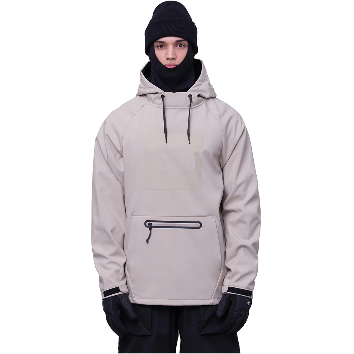 686 MENS WATERPROOF HOODY PUTTY  - Ski jacket