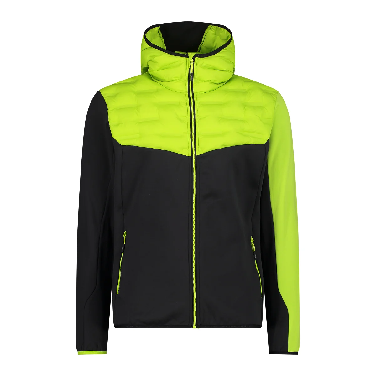 CMP MAN HYBRID JACKET NERO ACIDO  - Hiking down jacket
