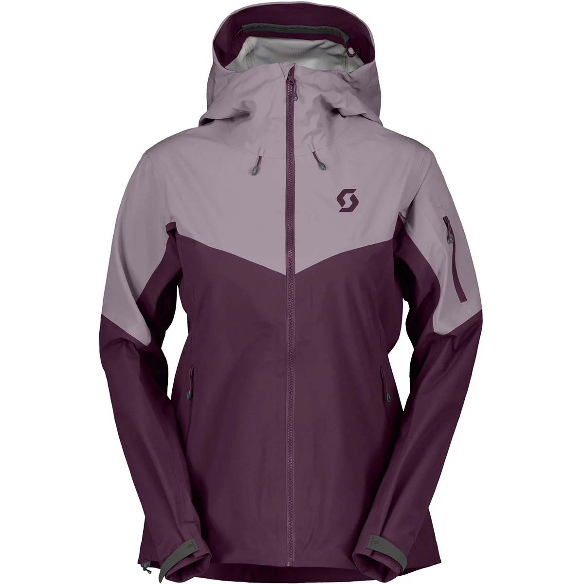 SCOTT JACKET W'S EXPLORAIR 3L CLOUD PINK/WILD RED  - Ski touring ski jacket