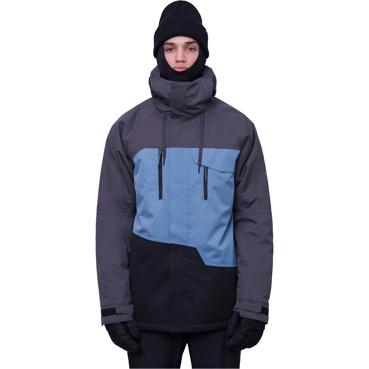 686 MNS GEO INSULATED JACKET CHARCOAL BLUE BLACK  - Snowboard jacket