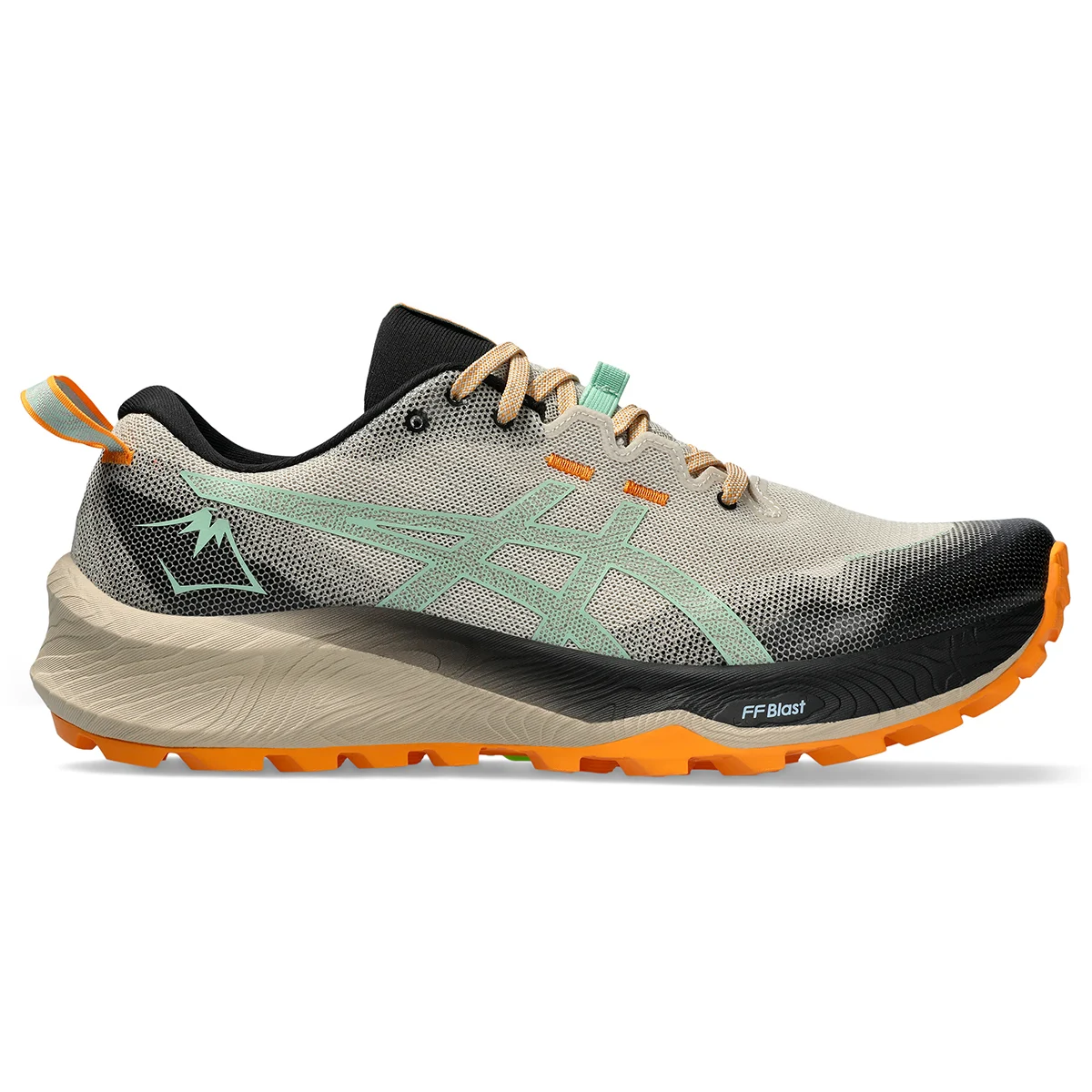 ASICS GEL-TRABUCO 12 FEATHER GREY/DARK MINT  - Trail running shoes