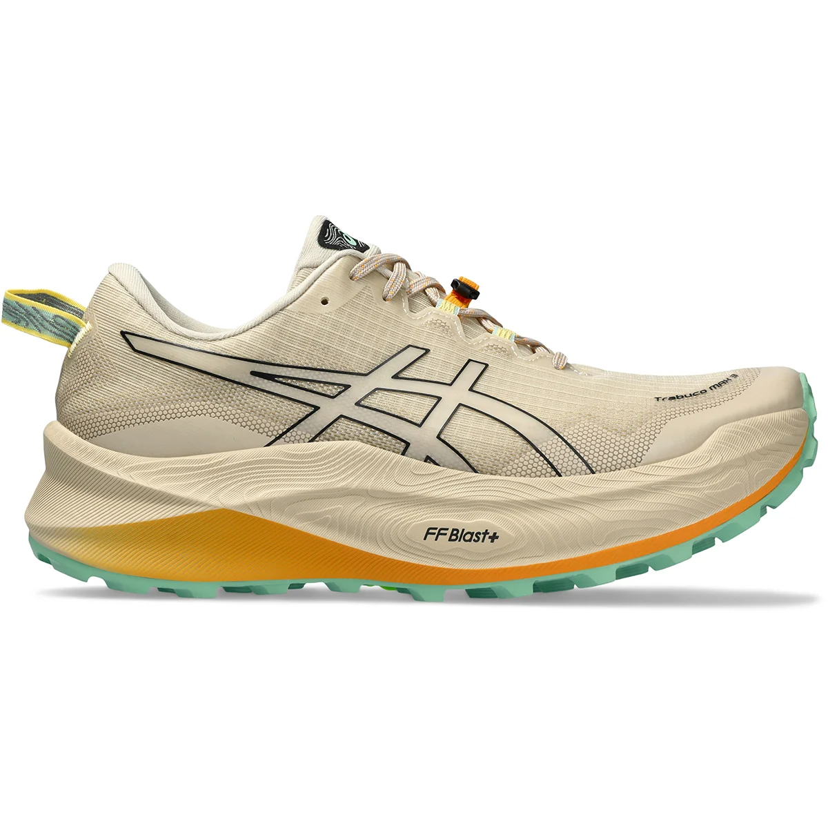 ASICS TRABUCO MAX 3 FEATHER GREY/BLACK  - Trail running shoes