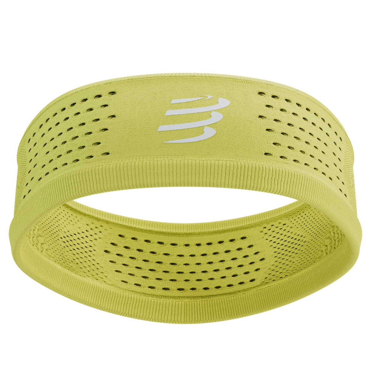 COMPRESSPORT THIN HEADBAND ON/OFF GREEN SHEEN/WHITE  - Trail running headband