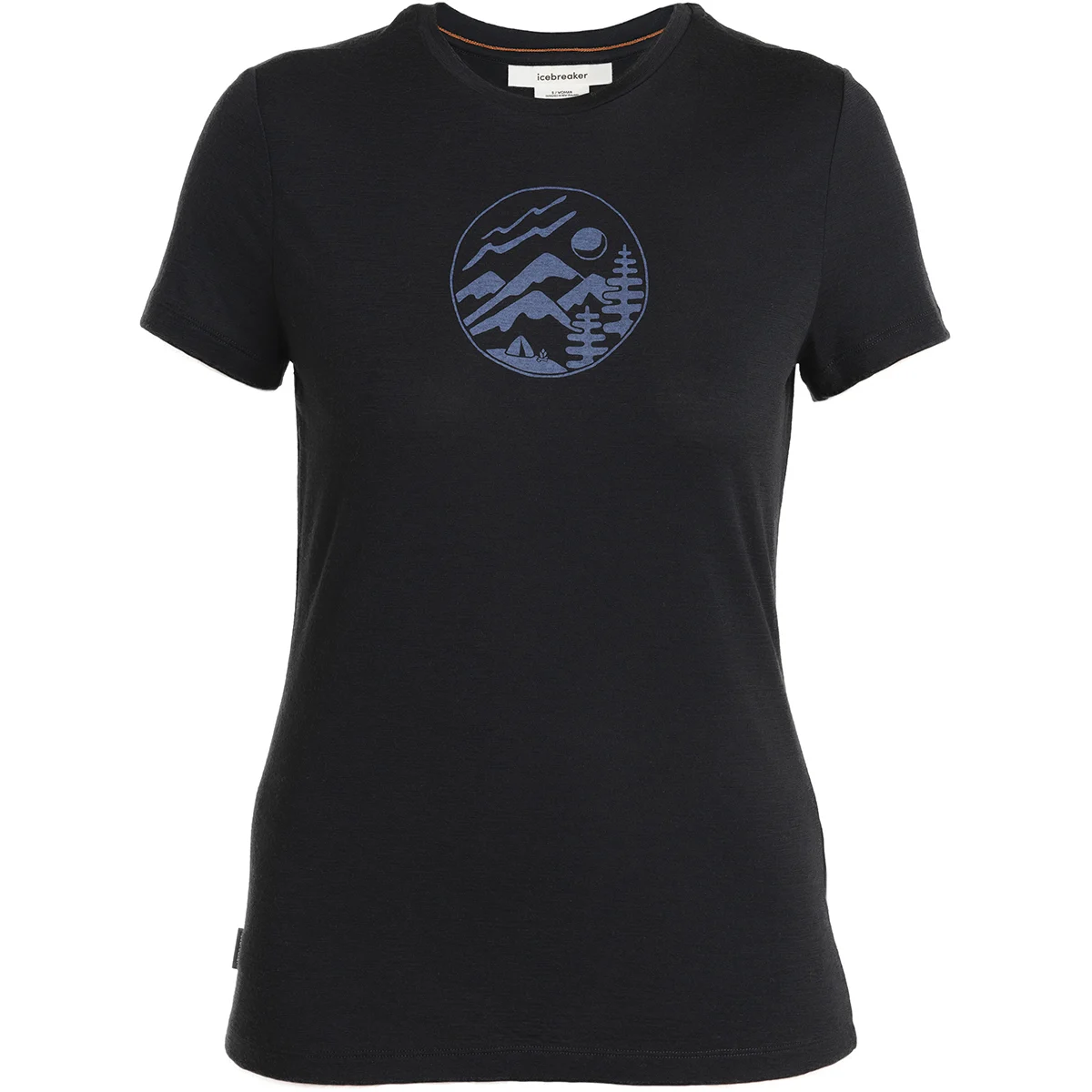 ICEBREAKER W MERINO 150 TECH LITE III SS TEE CAMPING BLACK  - Hiking T-shirt