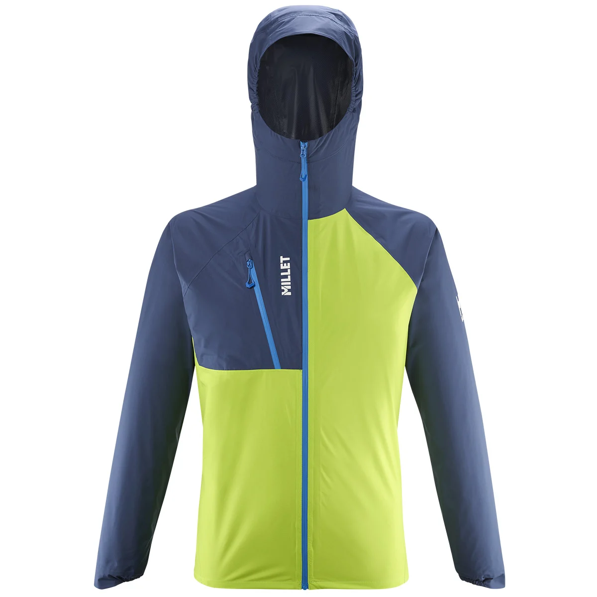 MILLET INTENSE 2.5L JACKET ACID GREEN/DARK DENIM  - Trail running jacket