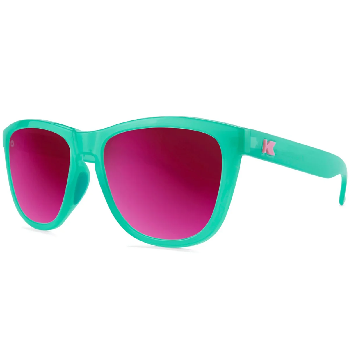 KNOCKAROUND PREMIUMS SPORT AQUAMARINE / FUCHSIA  - Lifestyle sunglasses