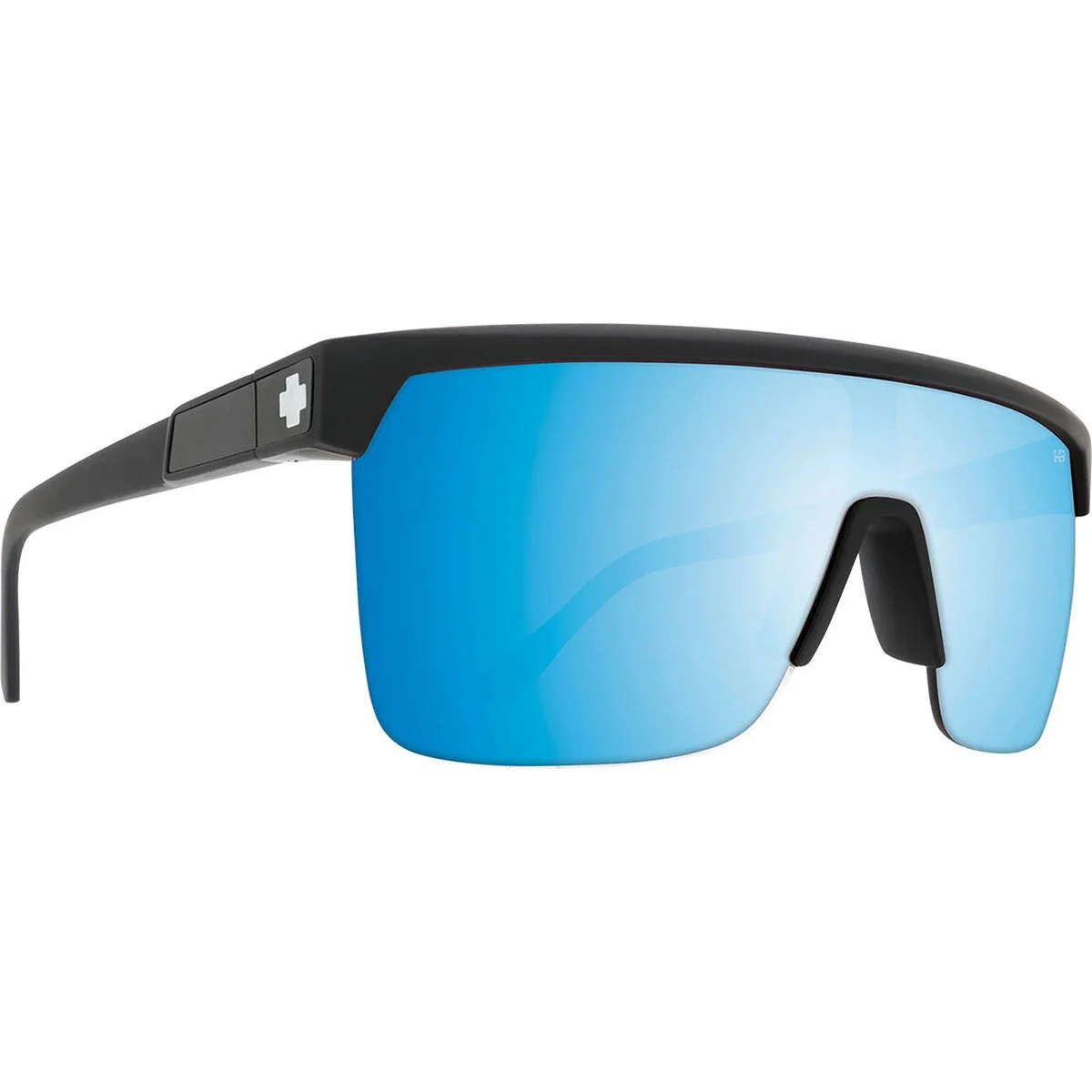 SPY FLYNN 5050 MATTE BLACK HAPPY BOOST POLAR ICE BLUE MIRROR  - Lifestyle sunglasses