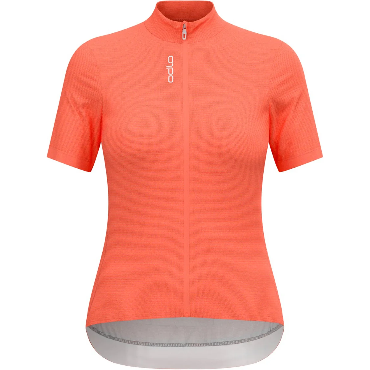 ODLO ZEROWEIGHT CHILL-TEC S/U COLLAR S/S FULL ZIP W LIVING CORAL  - Cycling jersey
