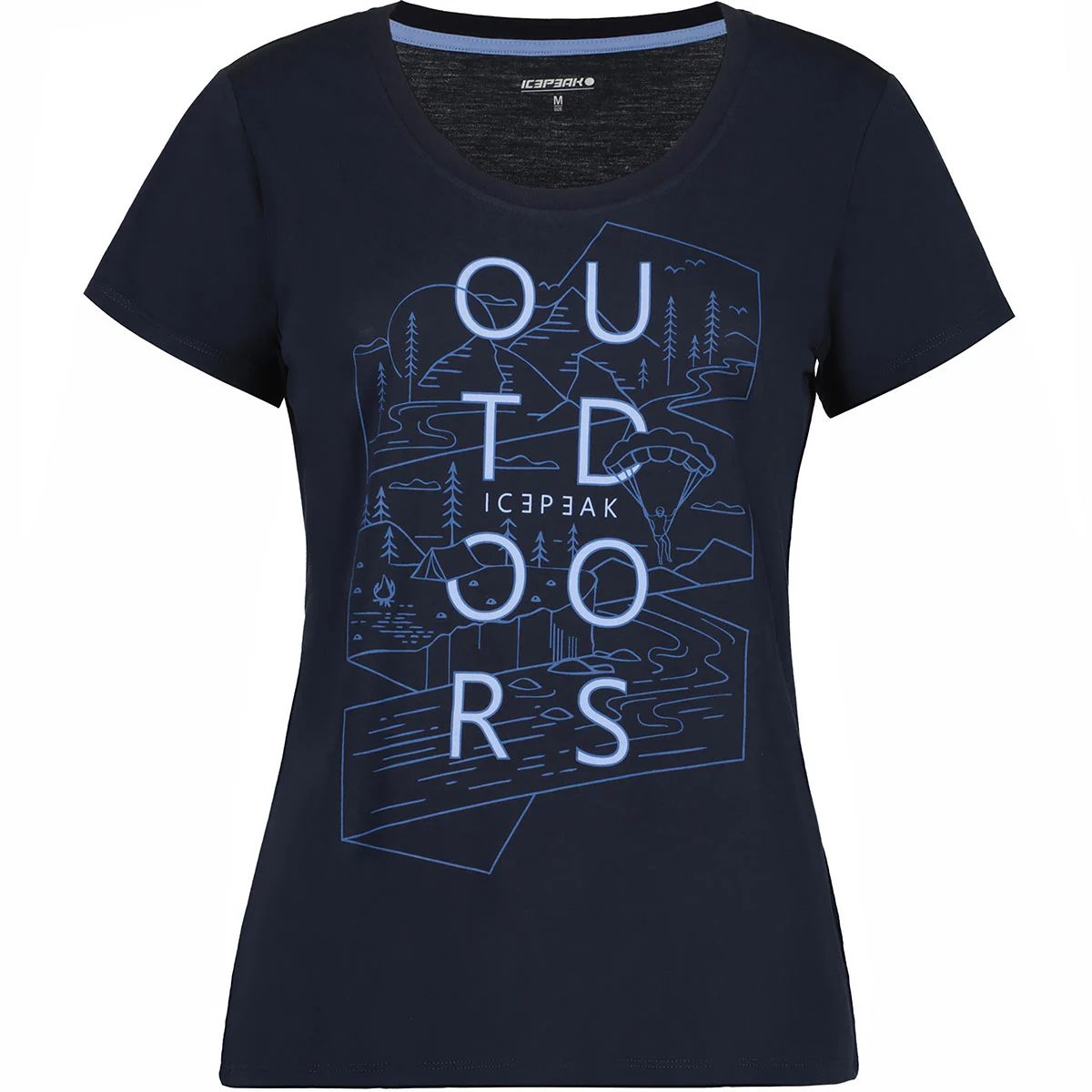 ICEPEAK BELCHER T-SHIRT W BLEU FONCE  - Hiking T-shirt