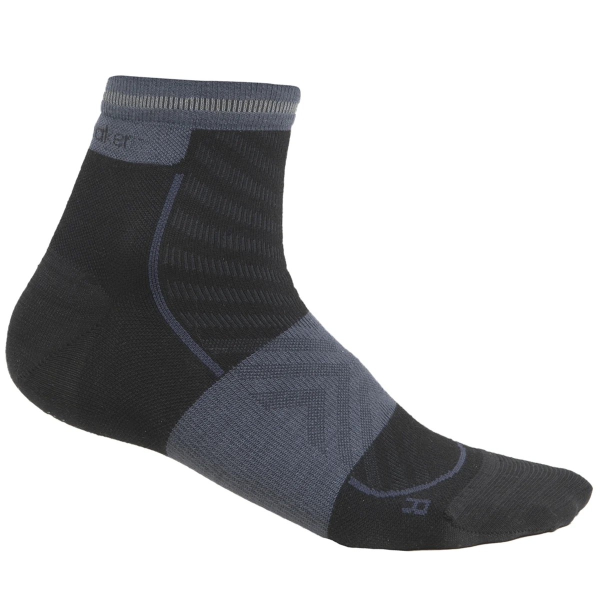 ICEBREAKER MERINO RUN+ ULTRALIGHT W BLACK/GRAPHITE  - Running socks
