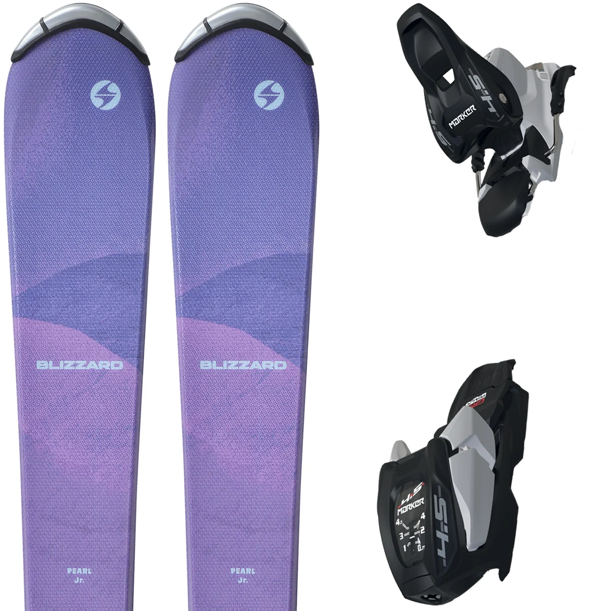BLIZZARD PEARL JR + FDT JR 4.5 VIOLET  - Alpine ski set