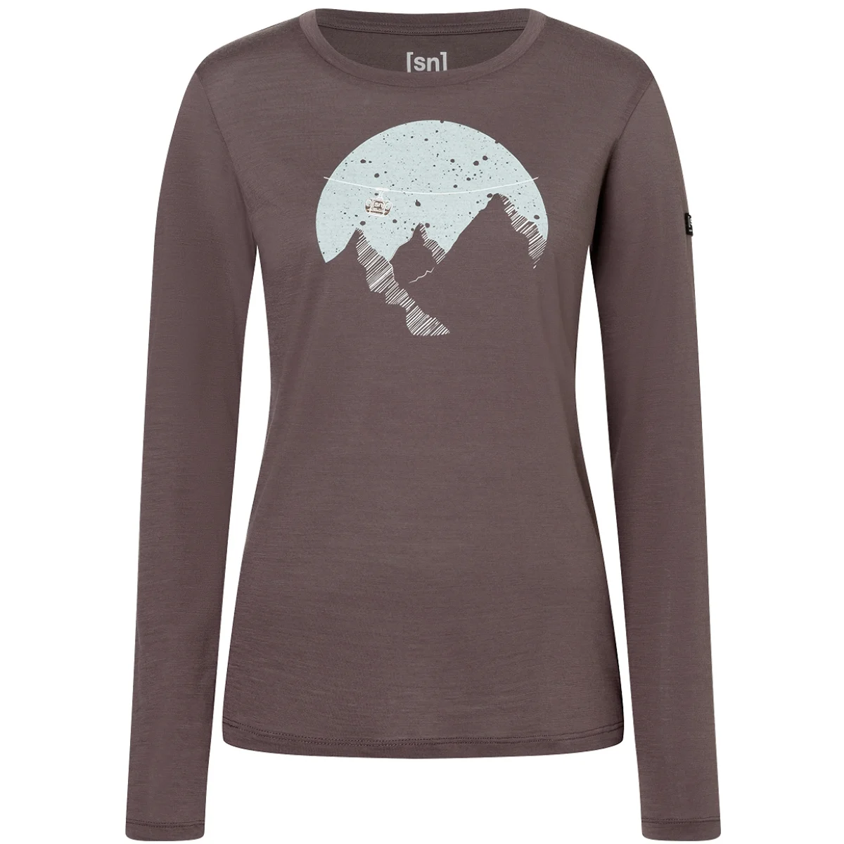 SUPER.NATURAL W GONDOLA LS RAISIN/VARIOUS  - Hiking T-shirt
