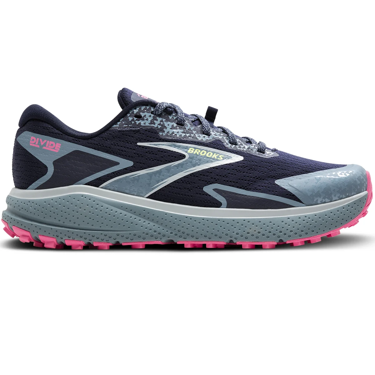 BROOKS W DIVIDE 5 PEACOAT/BLACK/PINK  - Trail running shoes