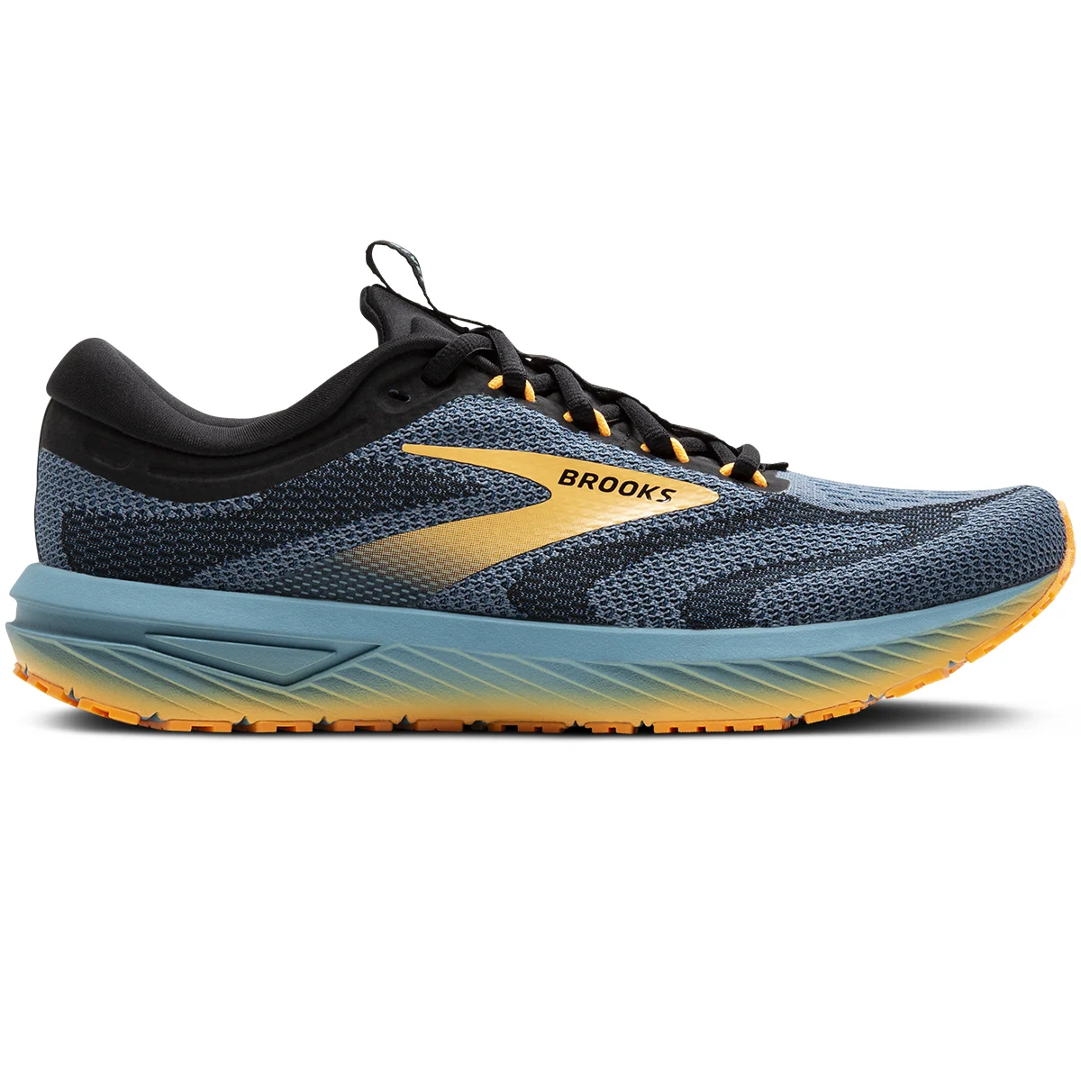 BROOKS REVEL 7 STORM BLUE/BLACK/ORANGE POP  - Running shoe