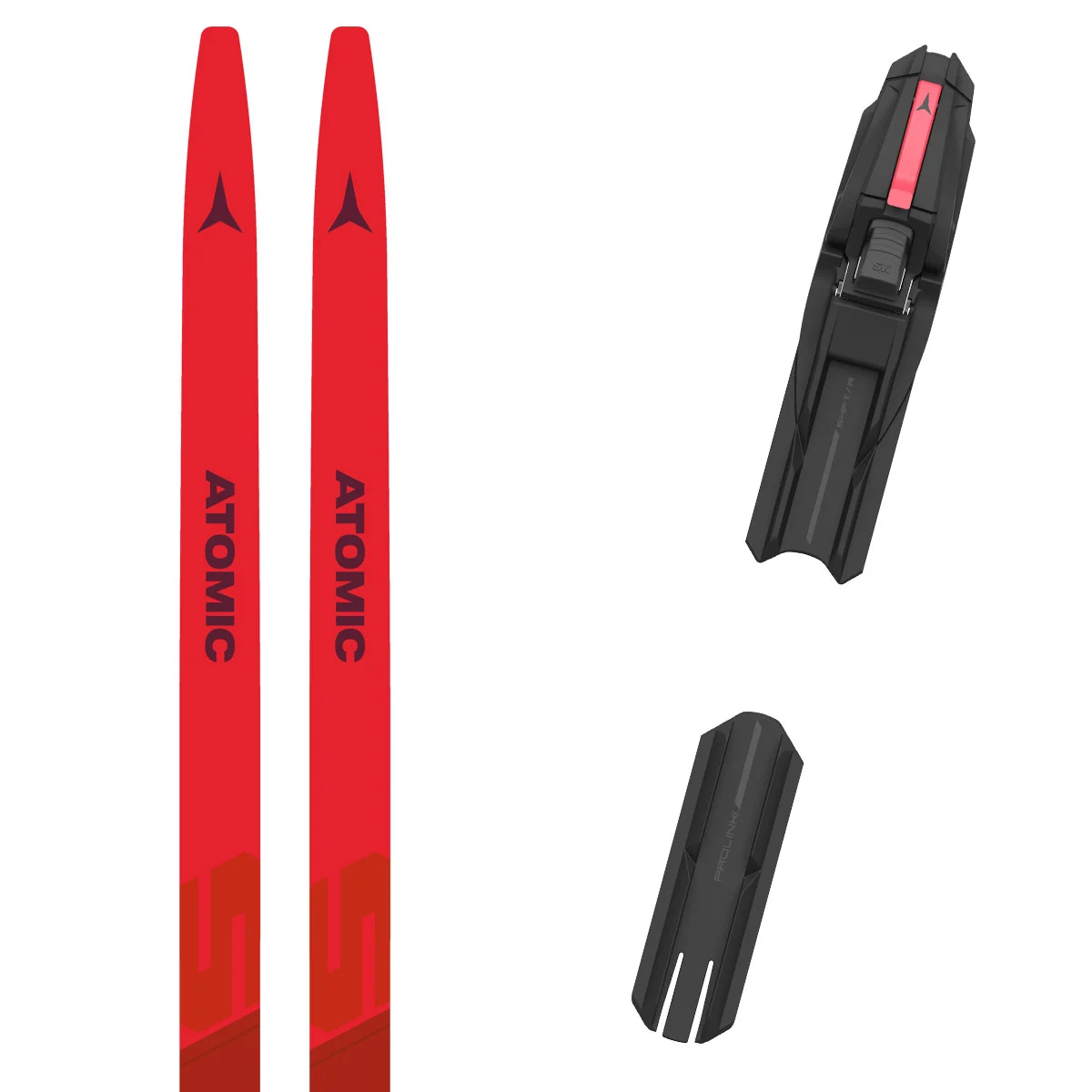 ATOMIC REDSTER S9 CARBON UNI HARD + PROLINK SHIFT RACE SKATE BLACK/RED  - Cross-country ski set