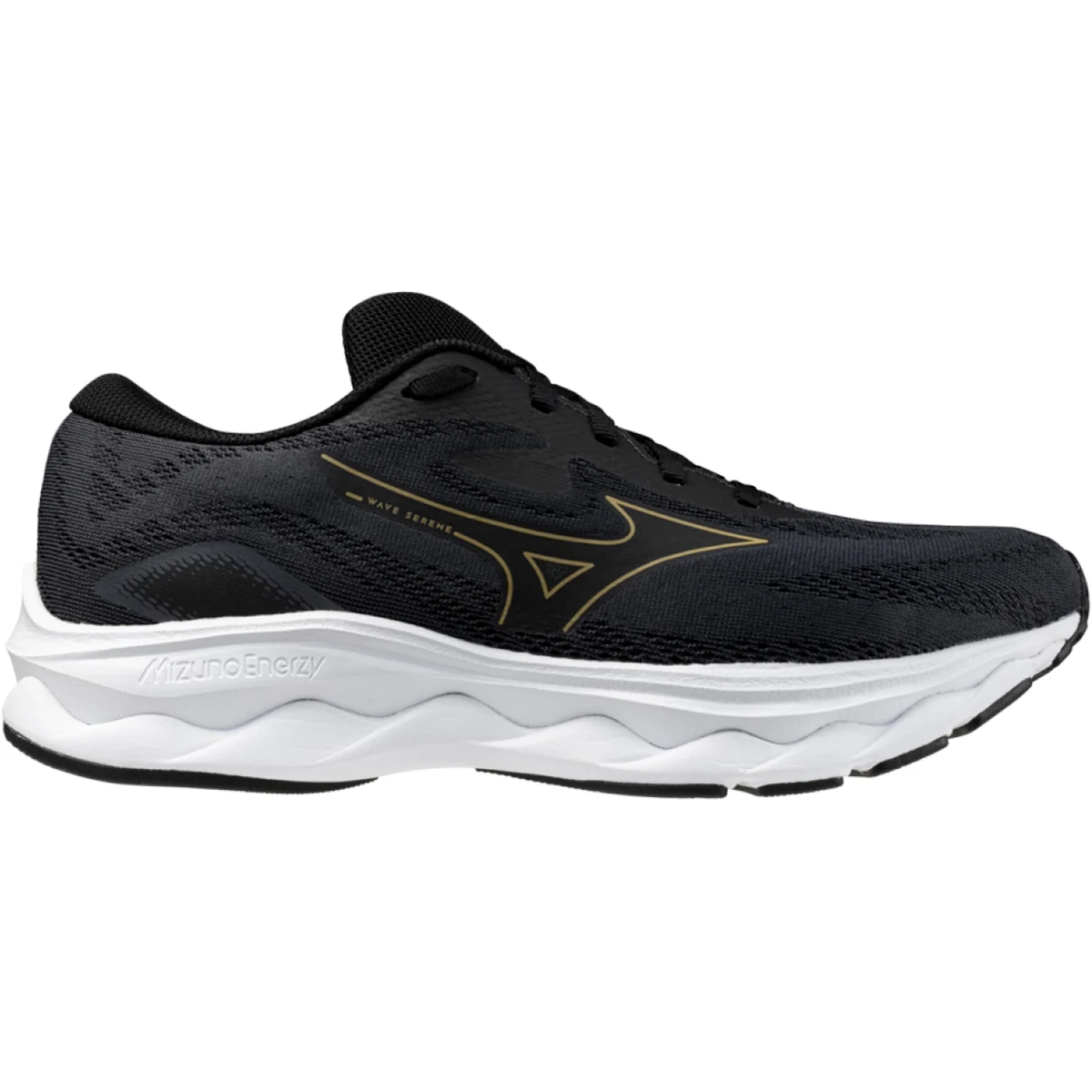 MIZUNO WAVE SERENE EBONY/GLODEN HALO/SNOW WHITE  - Running shoe