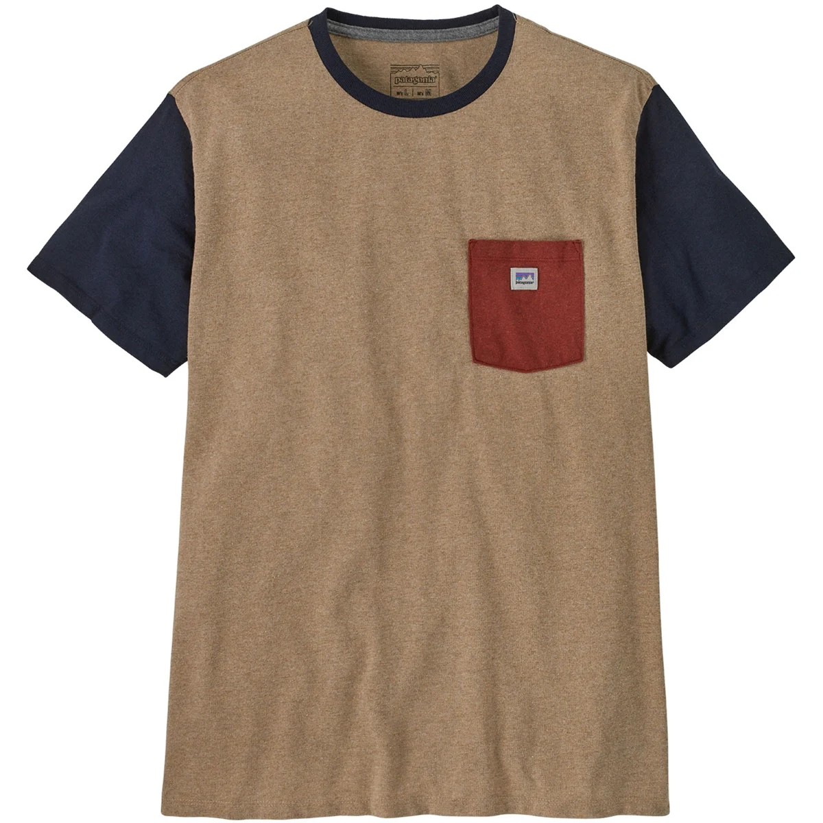 PATAGONIA SHOP STICKER POCKET RESPONSIBILI-TEE GRAYLING BROWN  - T-shirt