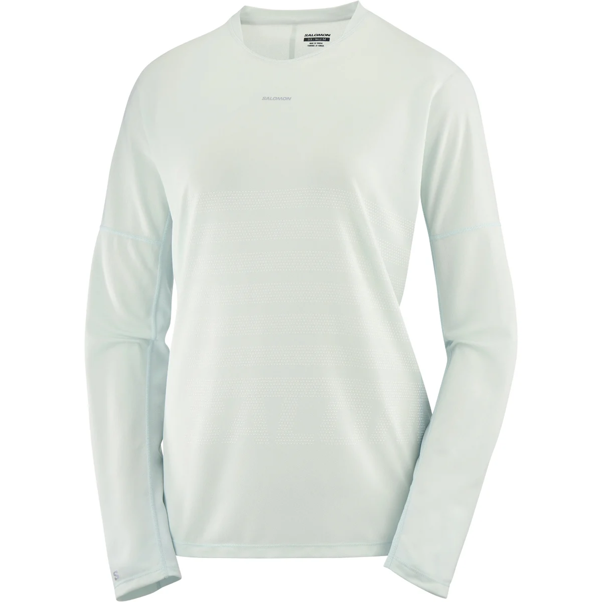 SALOMON SENSE AERO LS TEE GFX W MISTY BLUE  - Trail running T-shirt