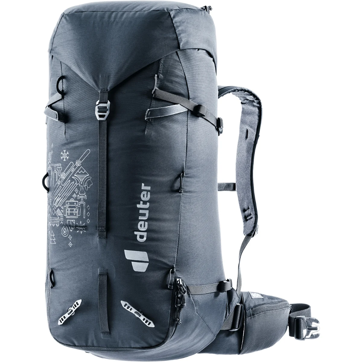 DEUTER GUIDE 34+8 BLACK  - Mountaineering backpack