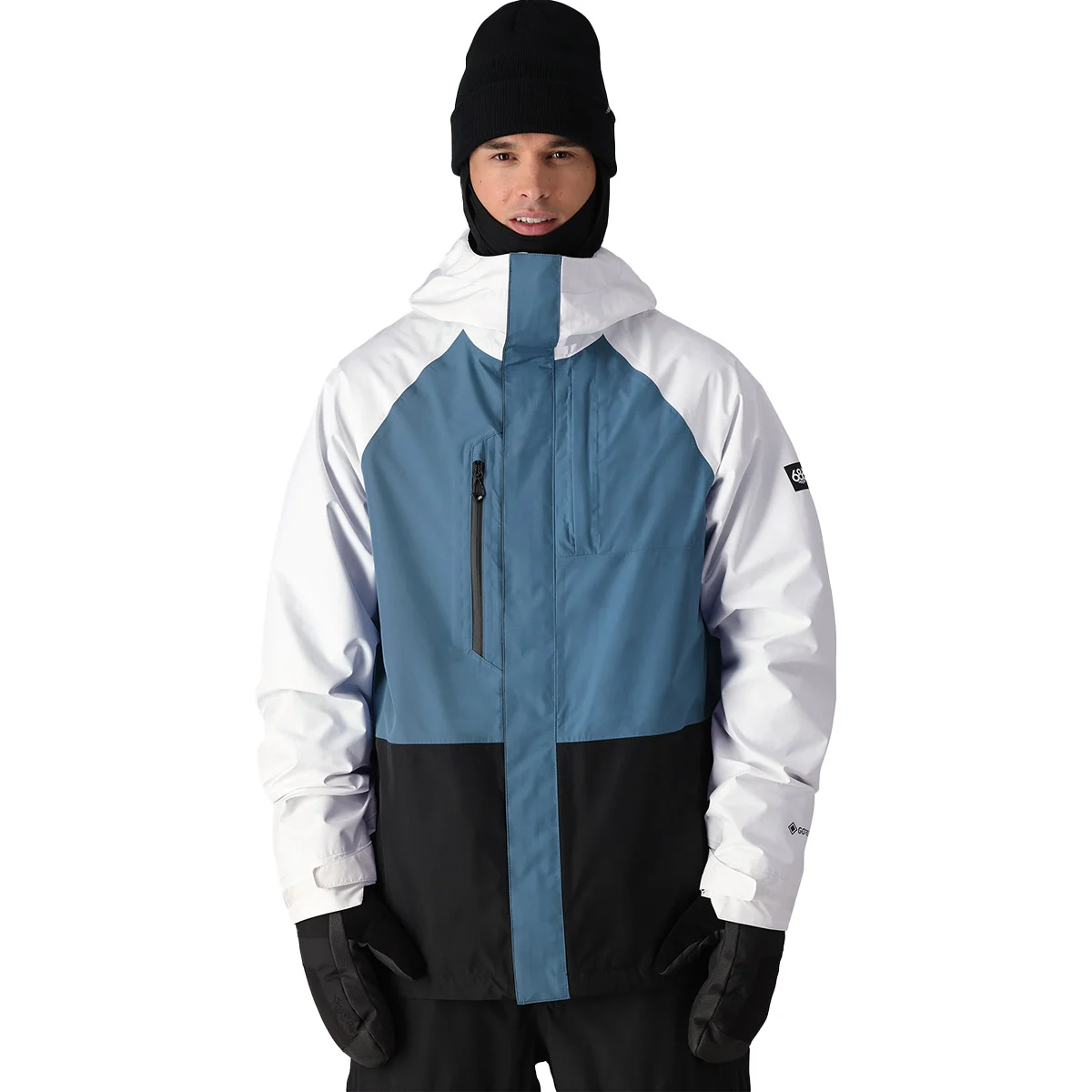 686 MENS GORE-TEX CORE SHELL JACKET WHITE COLORBLOCK  - Snowboard jacket