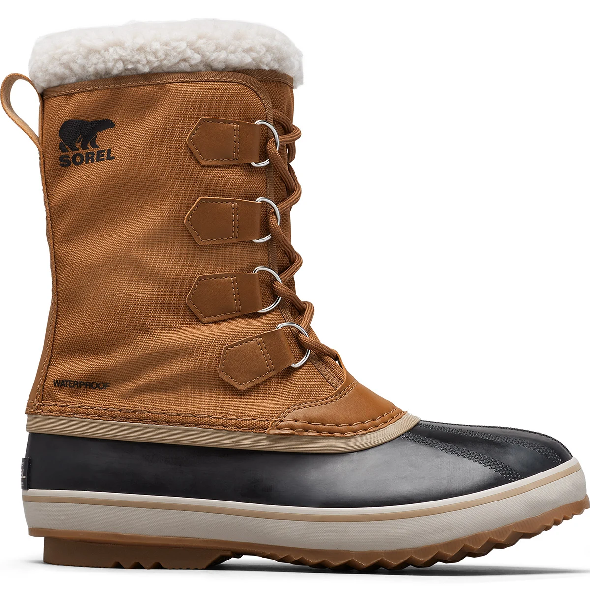 SOREL 1964 PAC NYLON WATERPROOF CAMEL BROWN/BLACK  - Winter boot