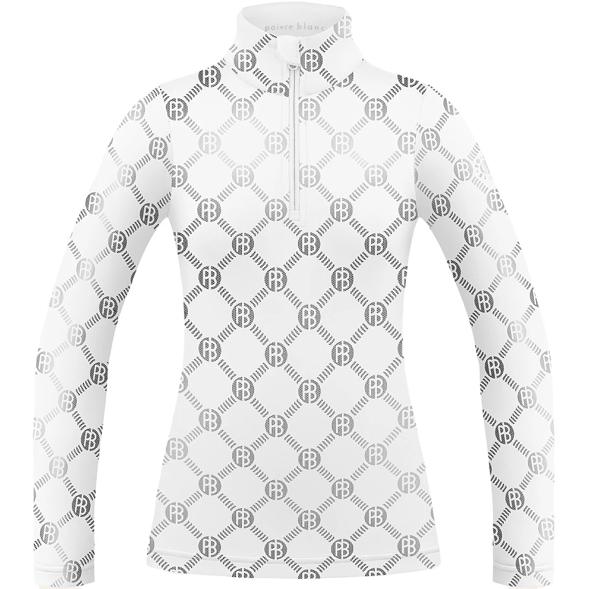 POIVRE BLANC BASE LAYER SHIRT MONOGRAM WHITE  - Thermal T-shirt